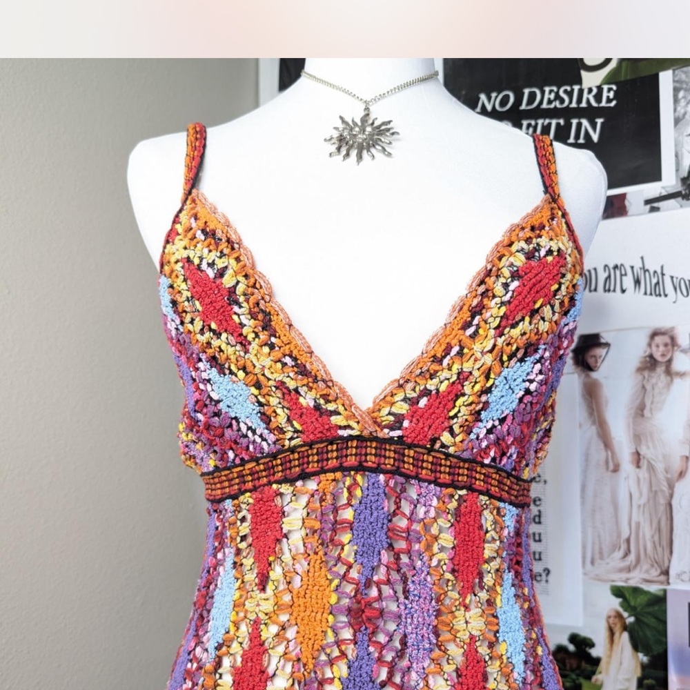 Zara Multicolor Crochet Dress